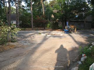 Installation of driveway cobblestone edging and cobble stone apron in Brewster