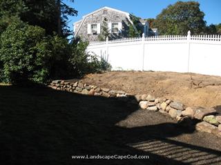 Natural Stone Retaining Wall, Ryders Cove, North Chatham