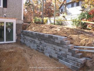 Walk Out Retaining Wall