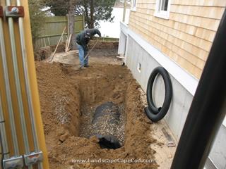 Chatham Retaining Wall, Drainage System and Propane Gas Tank Pit