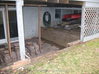 Timber Replacement with Stone Wall Under Deck In Harwich